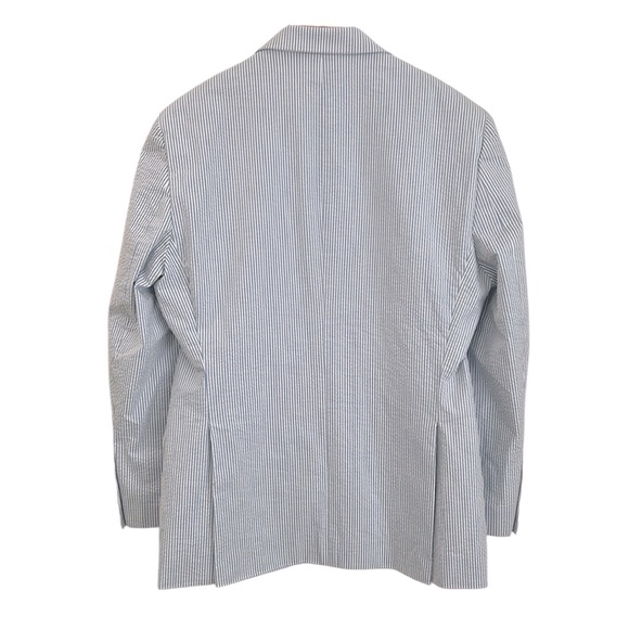 Jos. A. Bank 1905 blue & white striped‎ seersucker cotton men’s Size 43R blazer - Picture 4 of 9